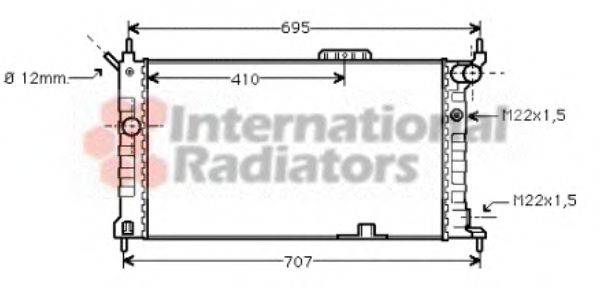 VAN WEZEL 37002091 Радіатор, охолодження двигуна