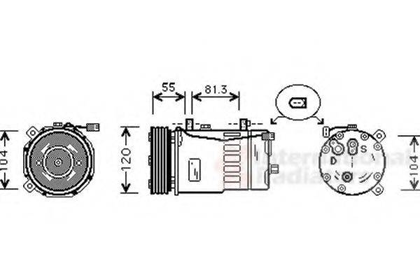 VAN WEZEL 0300K003 Компресор, кондиціонер