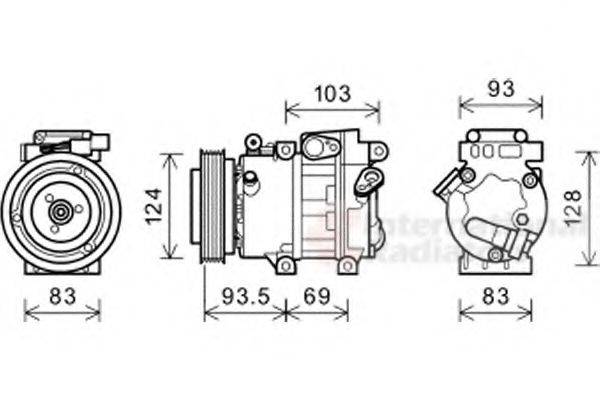 VAN WEZEL 8200K238 Компресор, кондиціонер