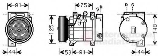 VAN WEZEL 1300K259 Компресор, кондиціонер