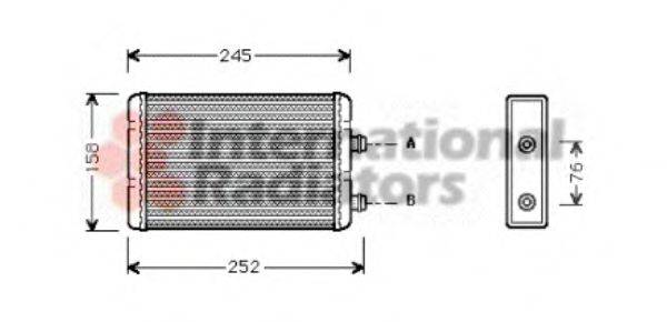 VAN WEZEL 17006220 Теплообмінник, опалення салону