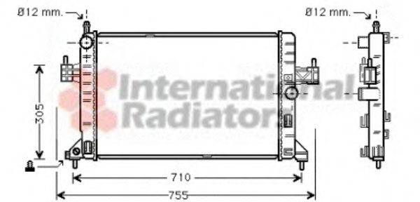 VAN WEZEL 37002305 Радіатор, охолодження двигуна