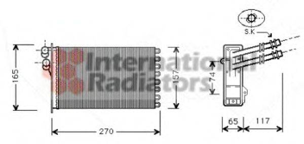 VAN WEZEL 58006175 Теплообмінник, опалення салону