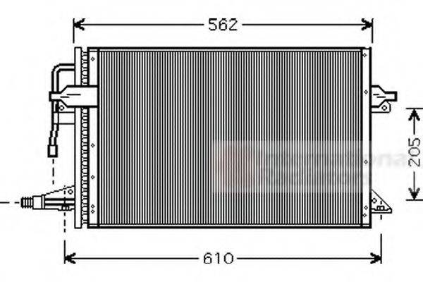 VAN WEZEL 18005323 Конденсатор, кондиціонер