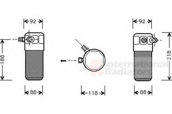 VAN WEZEL 0300D153 Осушитель, кондиционер