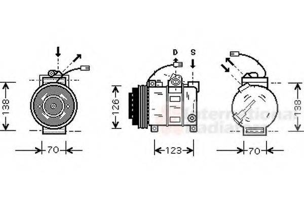 VAN WEZEL 0300K015 Компресор, кондиціонер