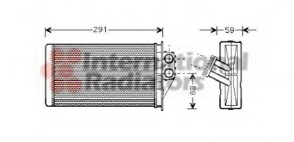 VAN WEZEL 40006228 Теплообмінник, опалення салону