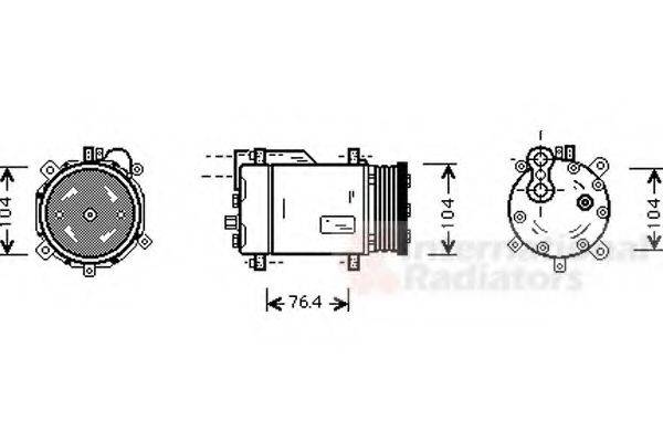 VAN WEZEL 5800K170 Компресор, кондиціонер