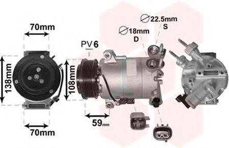 VAN WEZEL 1800K586 Компресор, кондиціонер