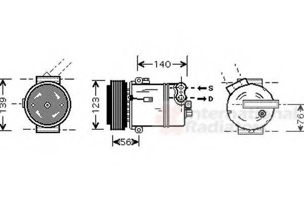 VAN WEZEL 3700K463 Компресор, кондиціонер