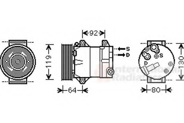 VAN WEZEL 4300K429 Компресор, кондиціонер