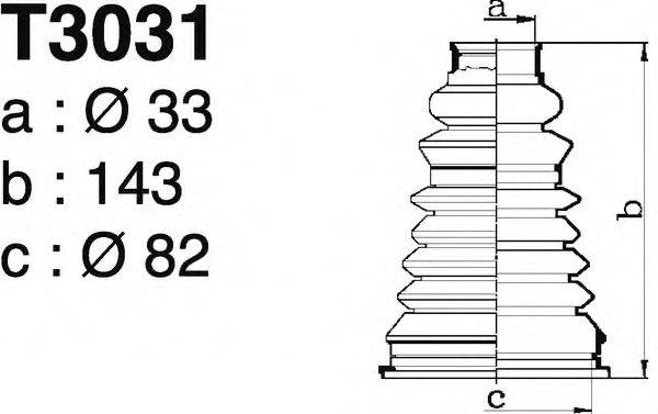 Комплект пильника, приводний вал DEPA T3031