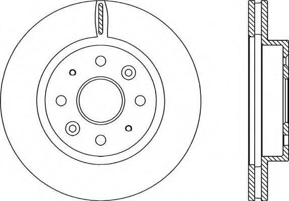 OPEN PARTS BDA221020 гальмівний диск