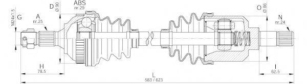 OPEN PARTS DRS623500 Приводний вал