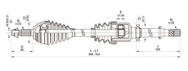 Приводний вал OPEN PARTS DRS6355.00