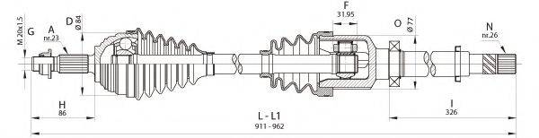 Приводний вал OPEN PARTS DRS6401.00