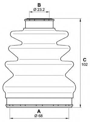 OPEN PARTS SJK722000 Комплект пылника, приводной вал