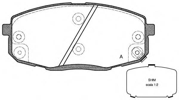 OPEN PARTS BPA103812 Комплект гальмівних колодок, дискове гальмо