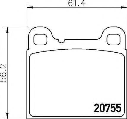 TEXTAR 2075506 Комплект гальмівних колодок, дискове гальмо