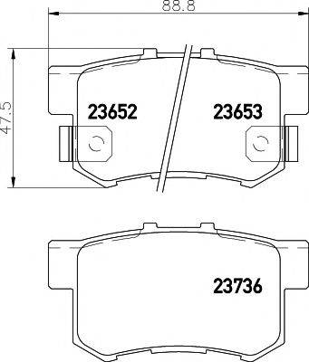 TEXTAR 2365201 Комплект тормозных колодок, дисковый тормоз