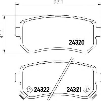 TEXTAR 2432001 Комплект тормозных колодок, дисковый тормоз