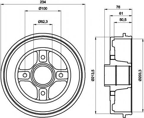 TEXTAR 94026800 Гальмівний барабан