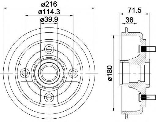 TEXTAR 94030200 Гальмівний барабан