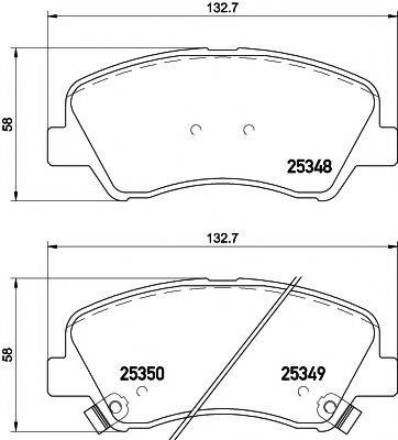 TEXTAR 2534801 Комплект гальмівних колодок, дискове гальмо