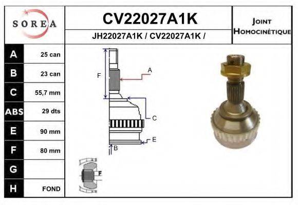 EAI CV22027A1K Шарнірний комплект, приводний вал