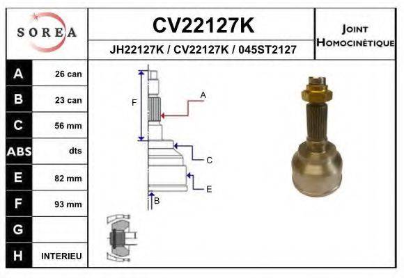 EAI CV22127K Шарнірний комплект, приводний вал