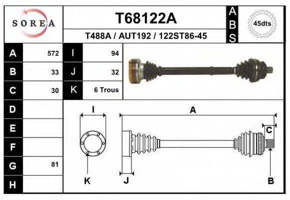 EAI T68122A Приводной вал