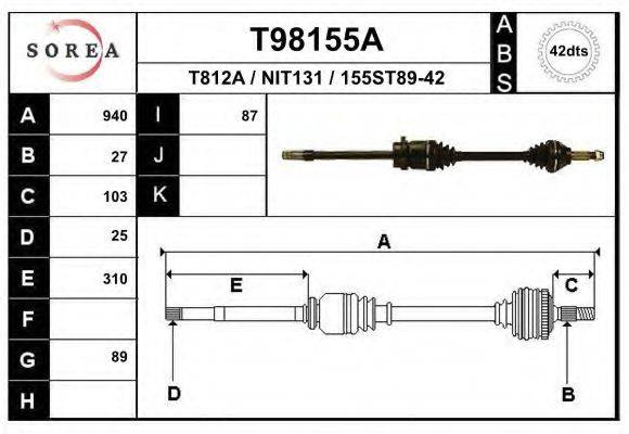 EAI T98155A Приводний вал