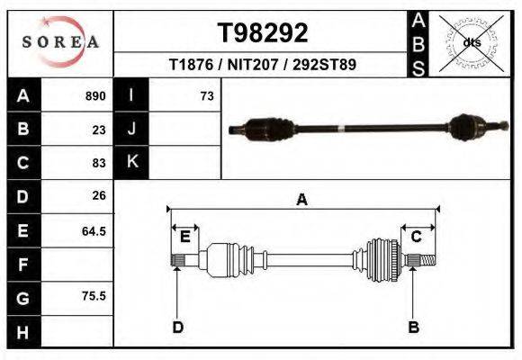 Приводний вал EAI T98292