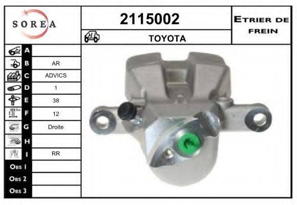 EAI 2115002 гальмівний супорт