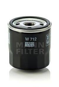 Масляний фільтр; Фільтр, гідравлічна система приводу робочого обладнання; Фільтр, система вентиляції картера MANN-FILTER W 712