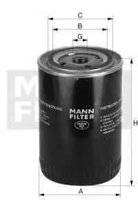 Масляный фильтр; Фильтр, Гидравлическая система привода рабочего оборудования MANN-FILTER W 712/4
