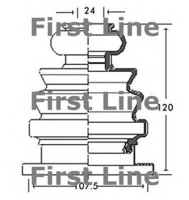 Пильовик, приводний вал FIRST LINE FCB2682