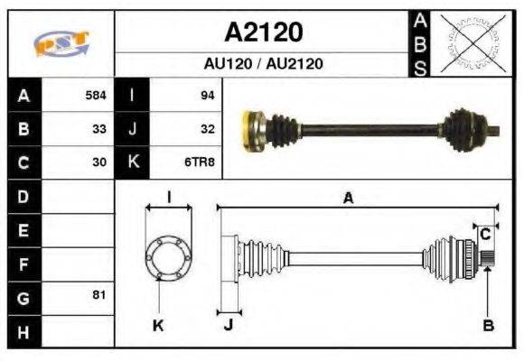 SNRA A2120 Приводной вал