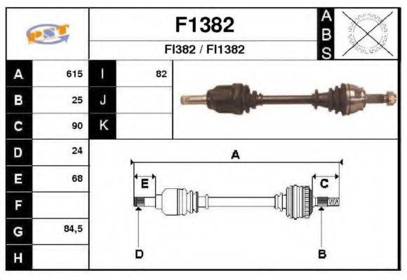 SNRA F1382 Приводний вал