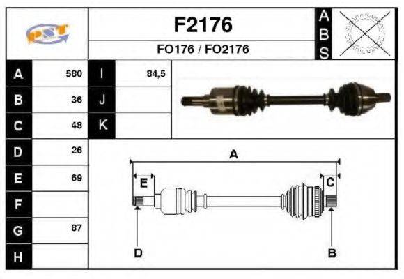 SNRA F2176 Приводний вал