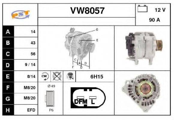 SNRA VW8057 Генератор