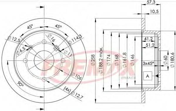 FREMAX BD6028 гальмівний диск