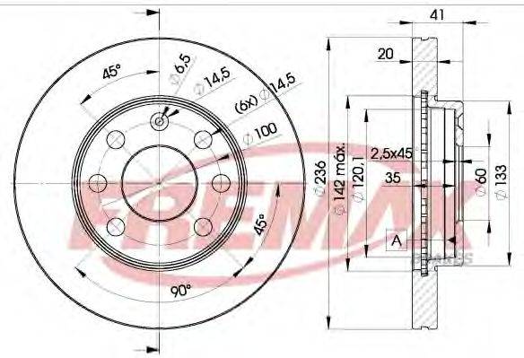 FREMAX BD1440 гальмівний диск