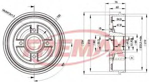 FREMAX BD9322 Гальмівний барабан