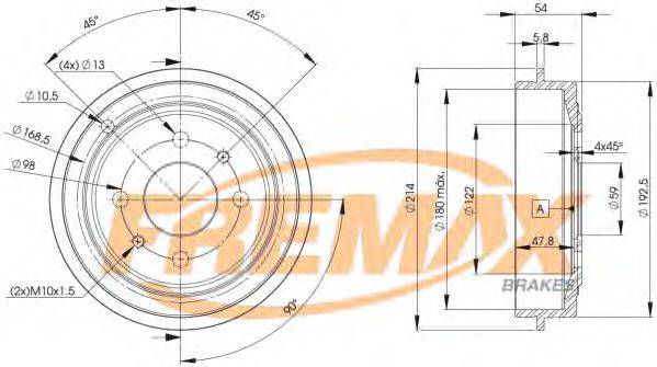 Гальмівний барабан FREMAX BD-9325