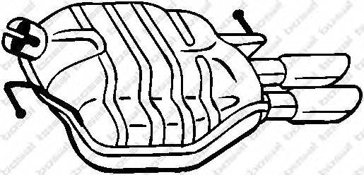 BOSAL 105033 Глушник вихлопних газів кінцевий