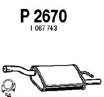 FENNO P2670 Глушник вихлопних газів кінцевий