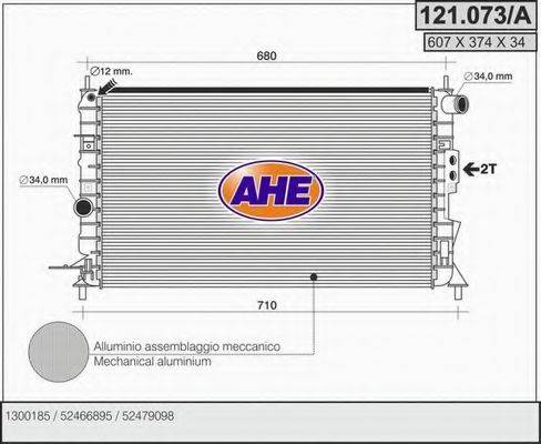 Радіатор, охолодження двигуна AHE 121.073/A