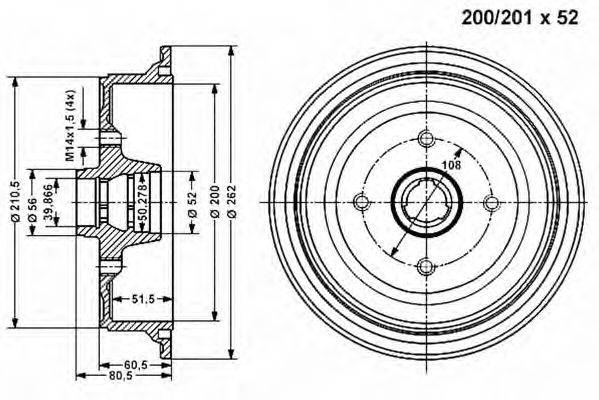 VEMA 801113 Тормозной барабан