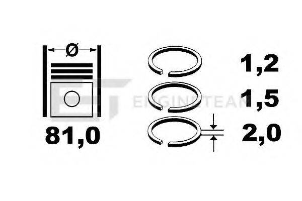 ET ENGINETEAM R1005200 Комплект поршневих кілець